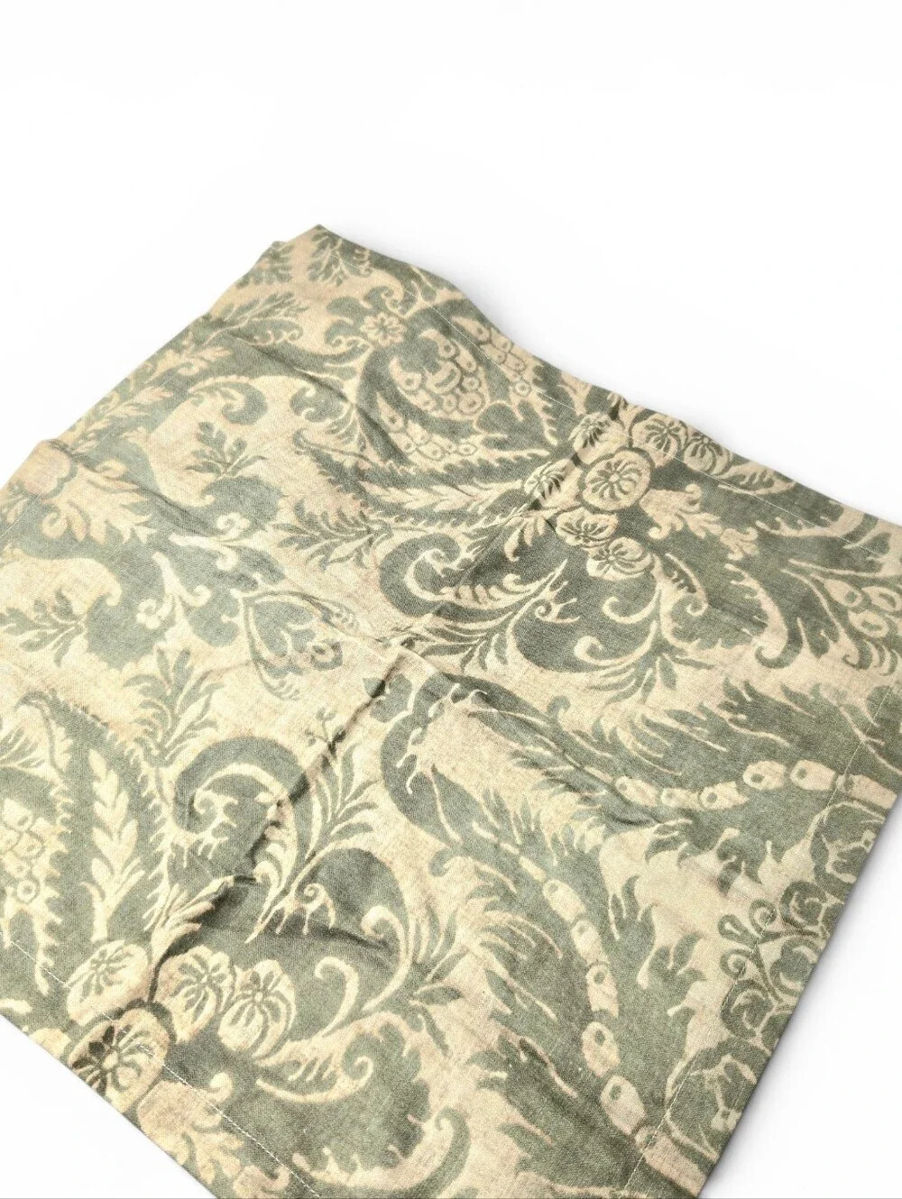 Pottery Barn Cloth Napkins, Green Damask, Set Of 4
